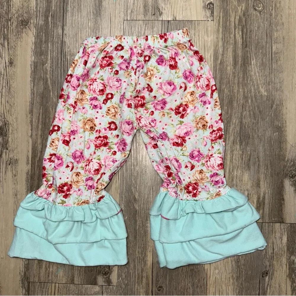 ☀️6/$20☀️ Floral Ruffle Kids Pants